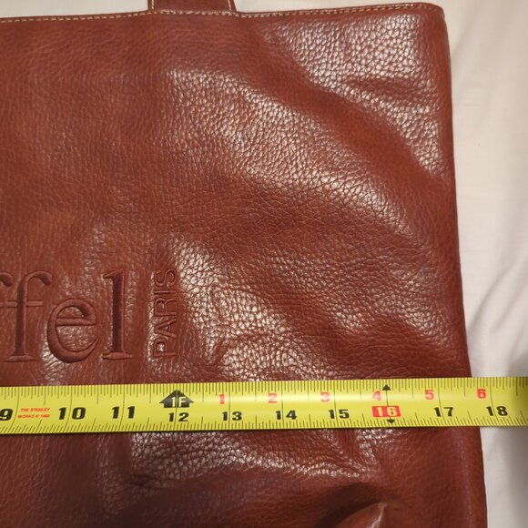 LA Tour Eiffel Paris Large Tote Brown, With Storage Bag - Picture 5 of 9